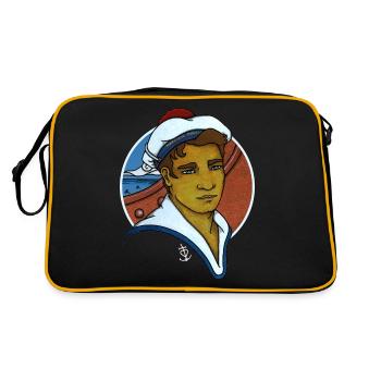 FRANÇOIS LE MARIN D'EAU DOUCE - Sac Retro - noir/or - Dos