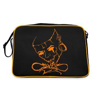 Kkopf5 - Retro Tasche - Schwarz/Gold - Hinten