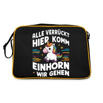 Licorne Licornes Créatures mythiques Mystique - Sac Retro - noir/or - Dos
