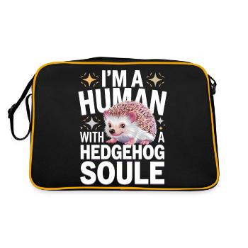 hérisson animal épineux hérisson - Sac Retro - noir/or - Dos