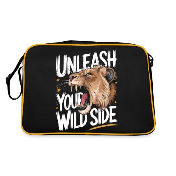 Lion Lion Animal Africa - Retro Bag - black/gold - Back