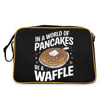 Waffles Breakfast Sweets - Retro Bag - black/gold - Back
