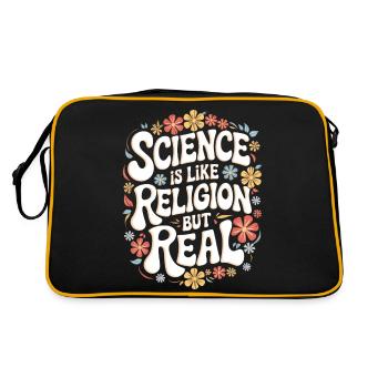 Atheism, Atheist, Anti-Religion, Agnostic - Retro Bag - black/gold - Back