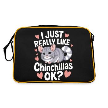 Chinchilla Souris Chinchillas - Sac Retro - noir/or - Dos
