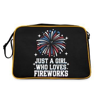 Pyrotechniker Feuerwerk Pyrotechnik - Retro Tasche - Schwarz/Gold - Hinten
