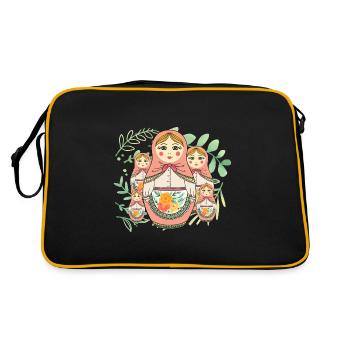 Matryoshka Russia Babushka doll - Retro Bag - black/gold - Back