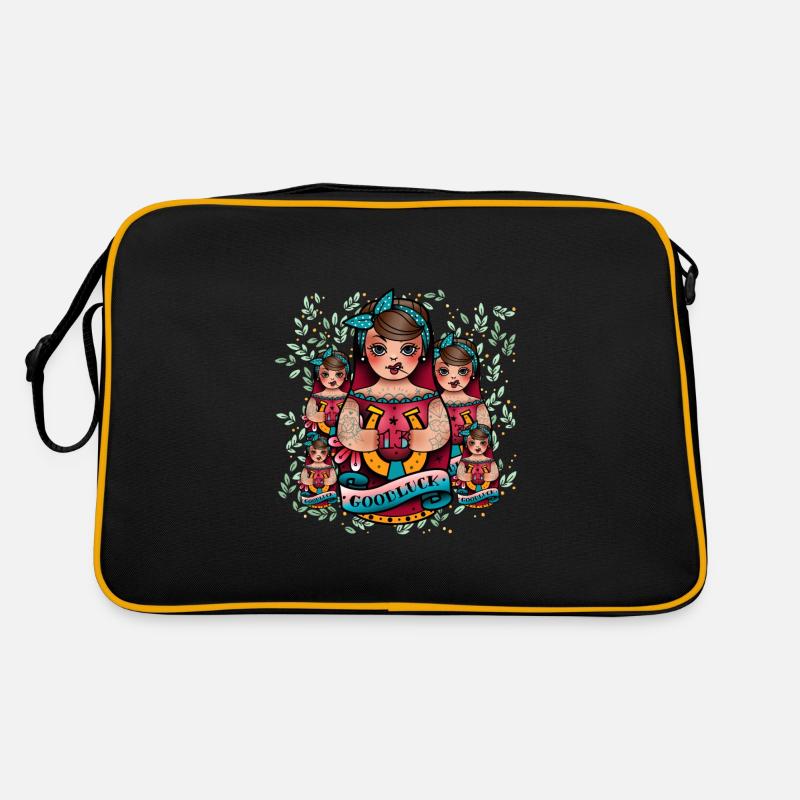 Poupée Matrouchka Russie Babouchka - Sac Retro - noir/or