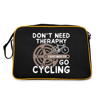 Bike Riding Cyclist Outdoor - Retro Tasche - Schwarz/Gold - Hinten