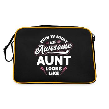 C'est ce que ressemble une tante géniale - Auntie - Sac Retro - noir/or - Dos