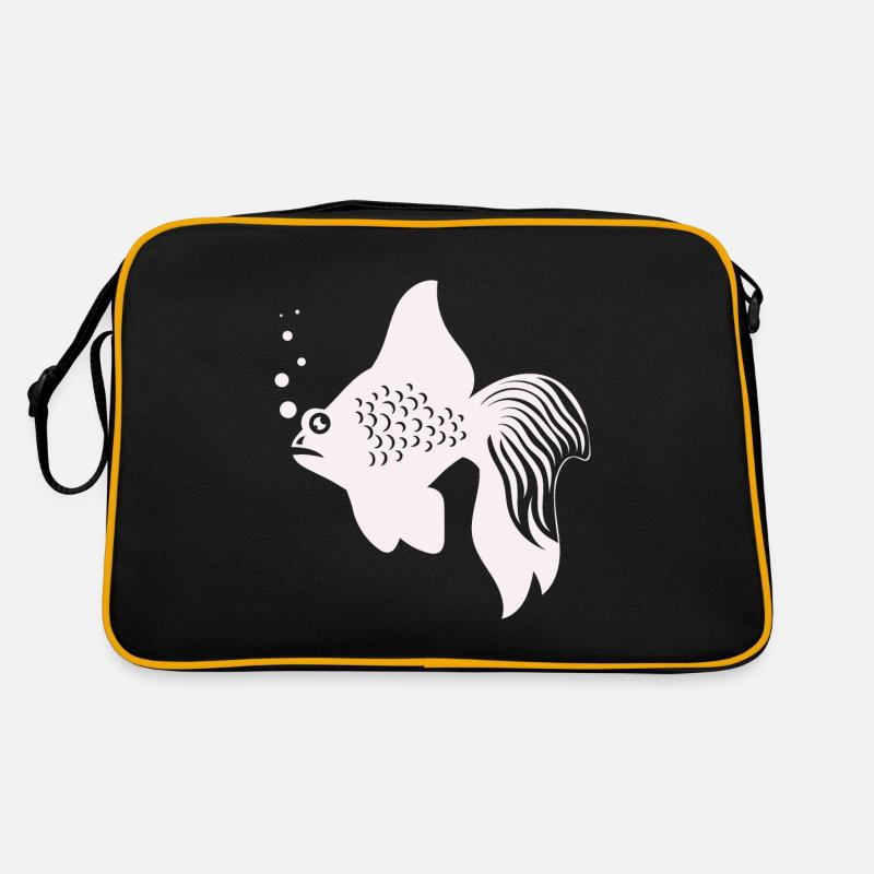 Fisch Aquarium Meerestier Klima Umweltschutz Retro Tasche