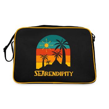 Searendipity Summer Sayings Tropical Quotes - Retro Bag - black/gold - Back