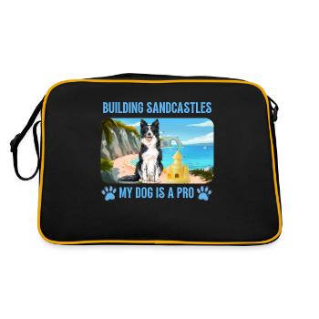 Mon chien sur la plage - Sac Retro - noir/or - Dos
