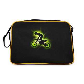 Motocross bike laser_green - Sac Retro - noir/or - Dos
