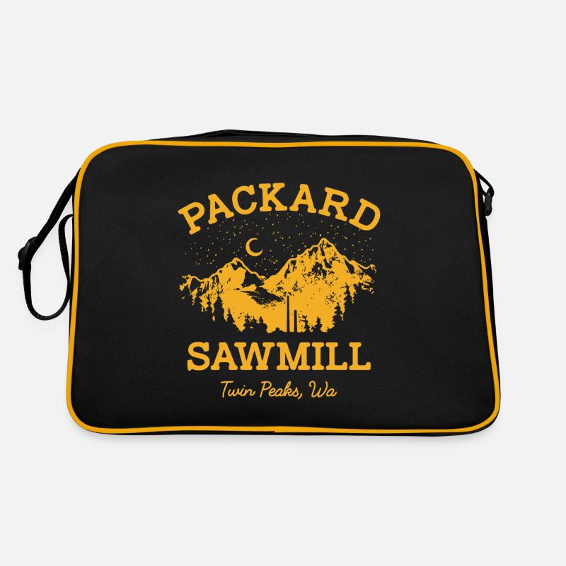 Packard Scierie Graphique - Sac Retro - noir/or