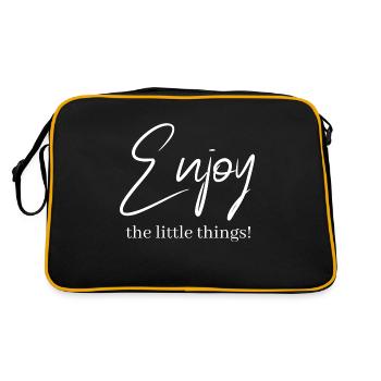 Enjoy the little things ! - Sac Retro - noir/or - Dos