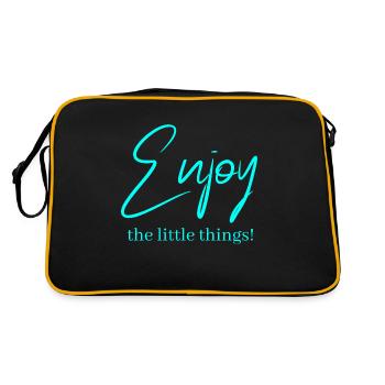 Enjoy the little things ! - Sac Retro - noir/or - Dos