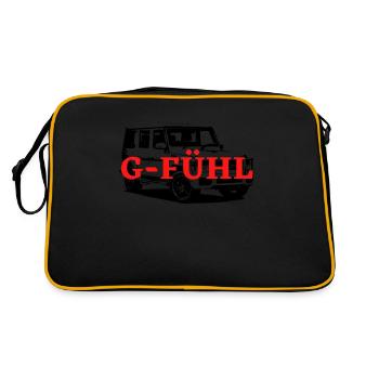 G Klasse / G-Fühl - Retro Tasche - Schwarz/Gold - Hinten