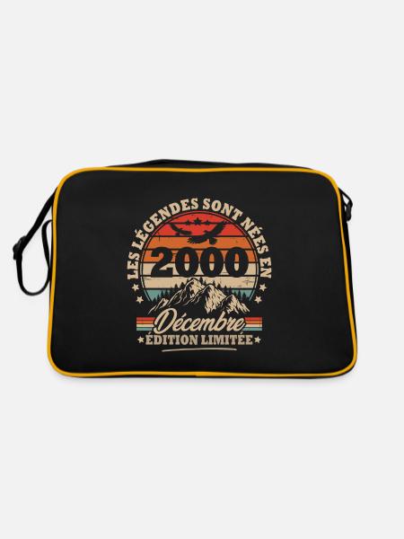 Cadeau D'anniversaire Nées En Décembre 2000 - Sac Retro - noir/or
