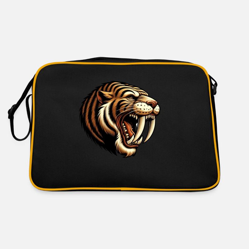 Sabertooth Tiger, Smilodon, Ice Age, Predator, Big Cat Retro Bag