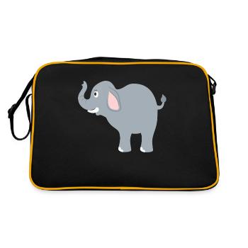 l'éléphant - Sac Retro - noir/or - Dos
