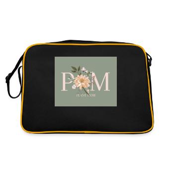 PM - Plant Mom - Retro Tasche - Schwarz/Gold - Hinten