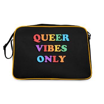 Queer Vibes Uniquement les couleurs de l’arc-en-ciel - Sac Retro - noir/or - Dos