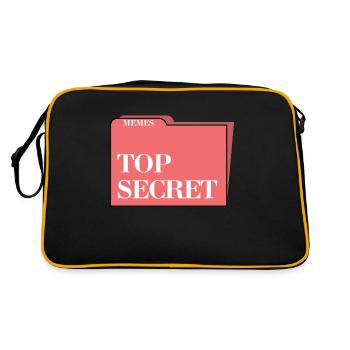 TOP SECRET - Retro Tasche - Schwarz/Gold - Hinten