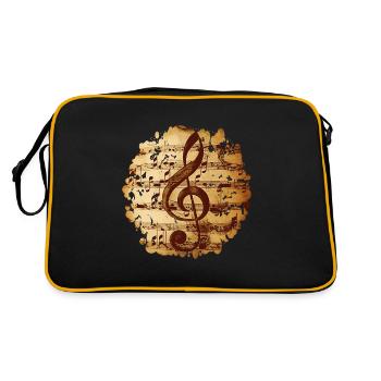 Without clef, masterpieces would be unplayable - Retro Bag - black/gold - Back