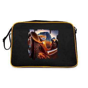 Oldtimer-Events sind bei Oldtimerfreunde beliebt - Retro Tasche - Schwarz/Gold - Hinten