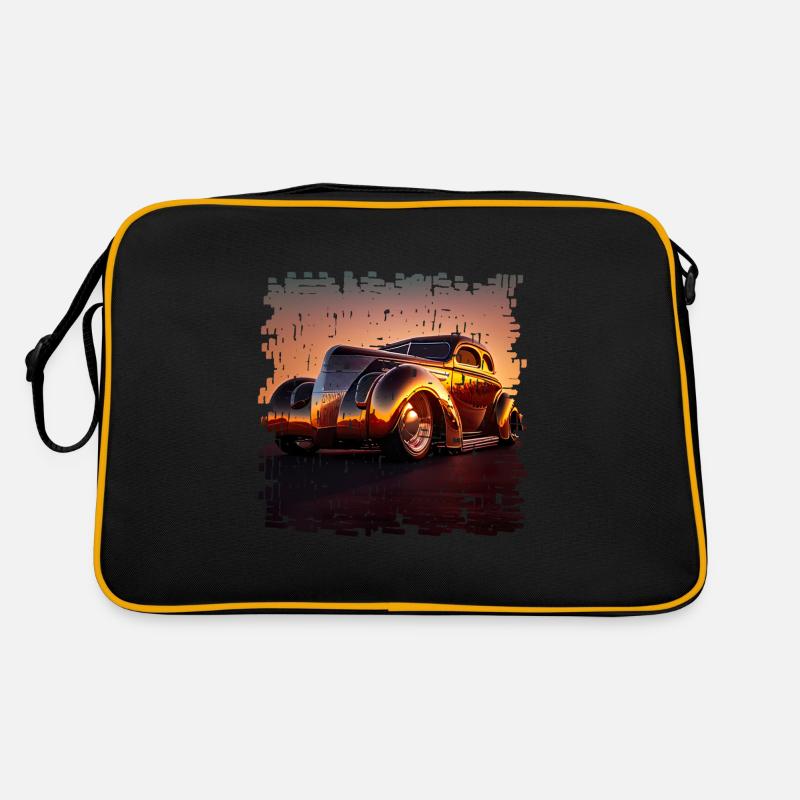 Beschleunigungsrennen oder Drag Racing Retro Tasche