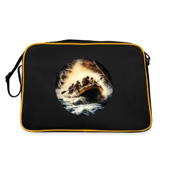 Le rafting est un excellent sport d’équipe - Sac Retro - noir/or - Dos