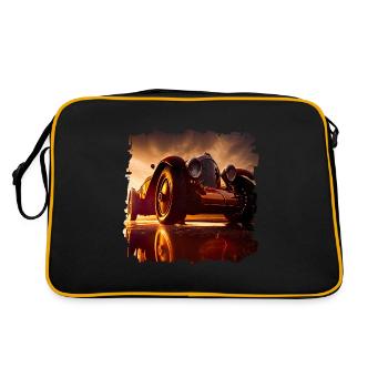 Oldtimer-Veranstaltungen sind sehr beliebt - Retro Tasche - Schwarz/Gold - Hinten