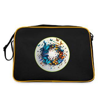 Un troupeau de papillons est spécial - Sac Retro - noir/or - Dos