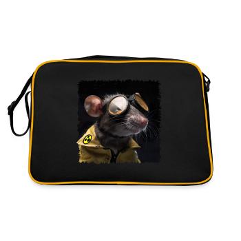 Rats have poor eyesight - Retro Bag - black/gold - Back