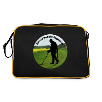 Der Detektor-Schwinger muss sich an Gesetze halten - Retro Tasche - Schwarz/Gold - Hinten