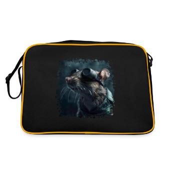 Rats see poorly - Retro Bag - black/gold - Back