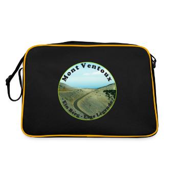 Mit dem Fahrrad über den Mont Ventoux - Retro Tasche - Schwarz/Gold - Hinten