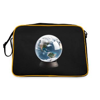 Trapped in a snow globe - Retro Bag - black/gold - Back