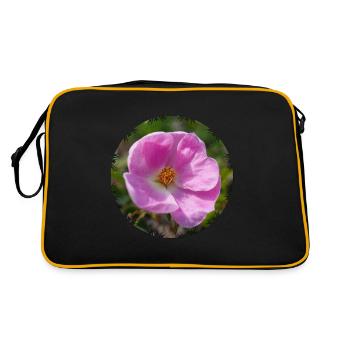 The rosehip is also called the dog rose - Retro Bag - black/gold - Back