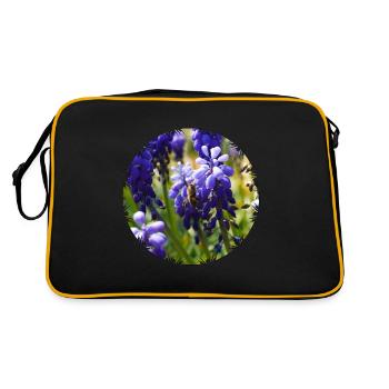 The scent of hyacinths magically attracts bees - Retro Bag - black/gold - Back