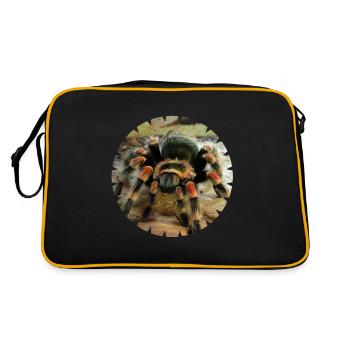 La tarentule à genoux rouges comme animal de compagnie - Sac Retro - noir/or - Dos