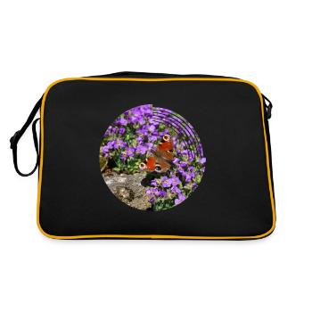 Les yeux de paon sont les papillons les plus célèbres - Sac Retro - noir/or - Dos