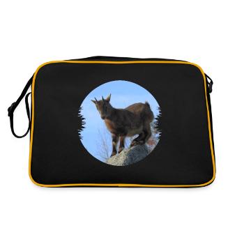 Goats in the high mountains are good climbers - Retro Bag - black/gold - Back
