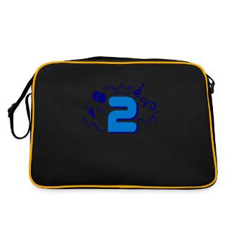 2ème anniversaire garçon - Sac Retro - noir/or - Dos