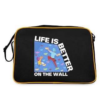 Wall Climbing Bouldering - Retro Bag - black/gold - Back