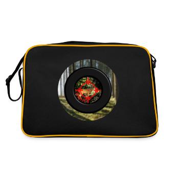Un cerf vu à travers la lunette - Sac Retro - noir/or - Dos