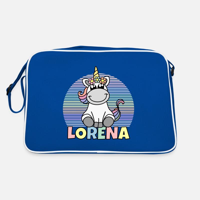 Lorena Einhorn Name Retro Tasche