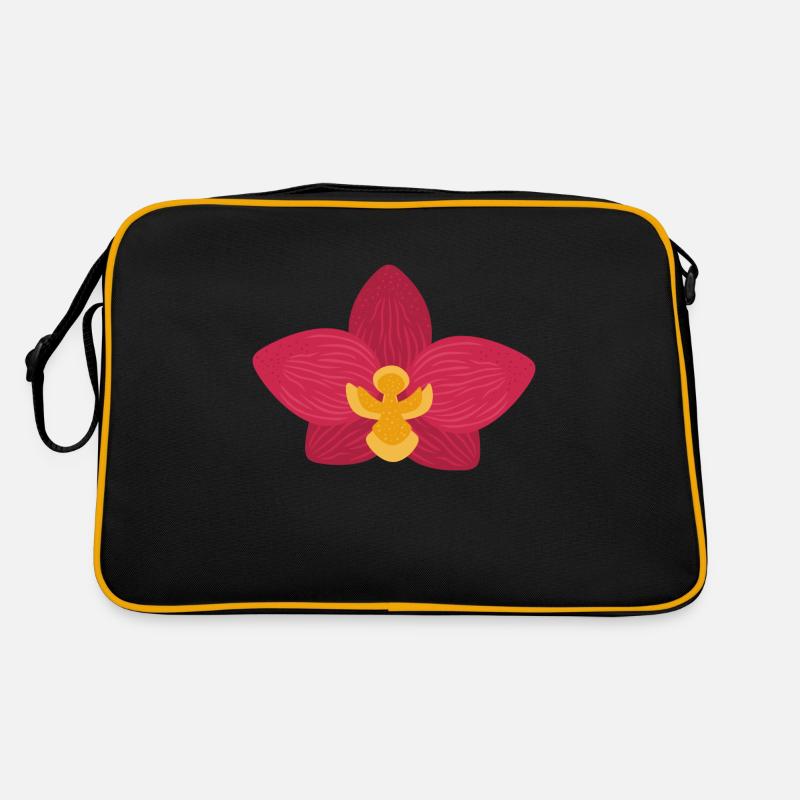 Orchideenblüte Retro Tasche