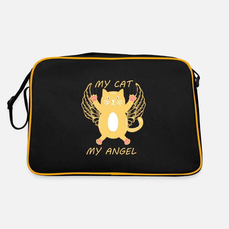 Chat et gueule de bois - Sac Retro - noir/or