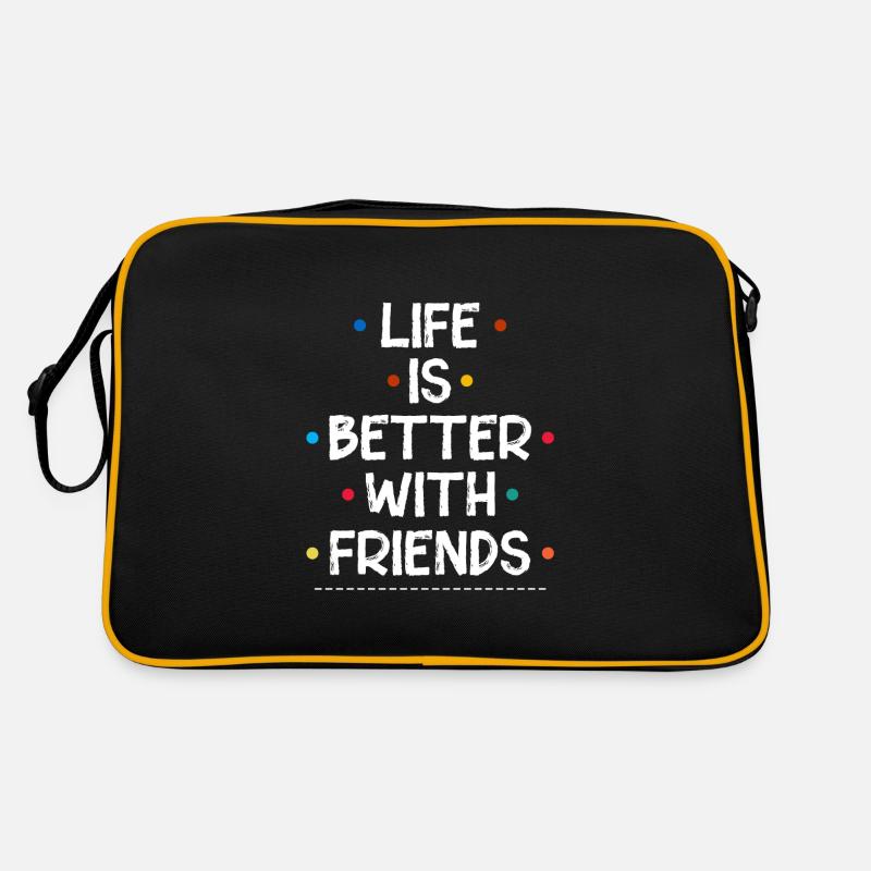 Freund Freunde Freundschaft Geschenk Idee friends Retro Tasche